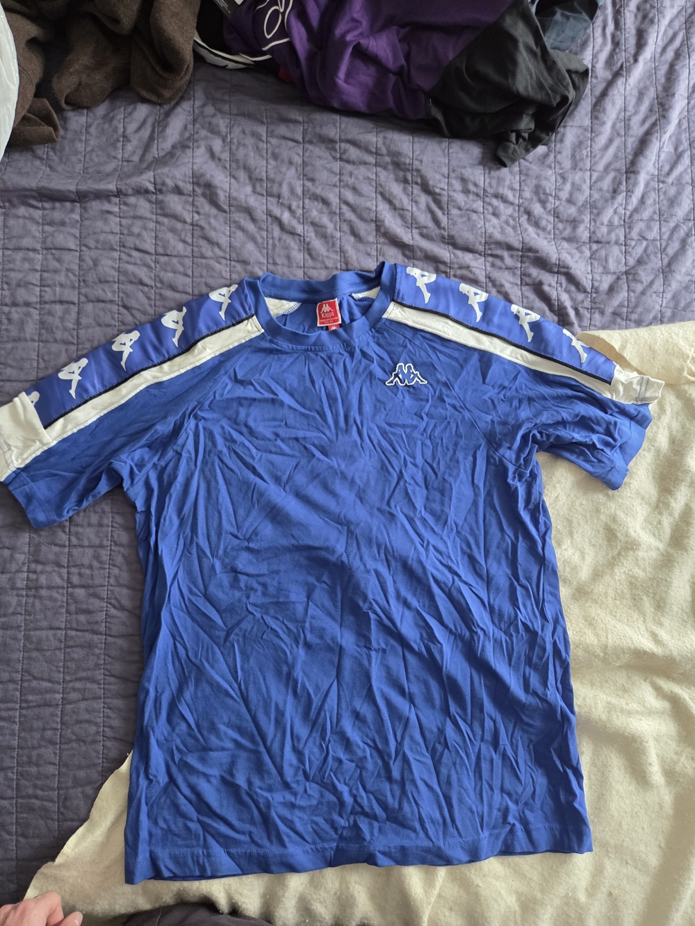 Kappa Royal Blue Short Sleeve Logo Tape Crew Shirt